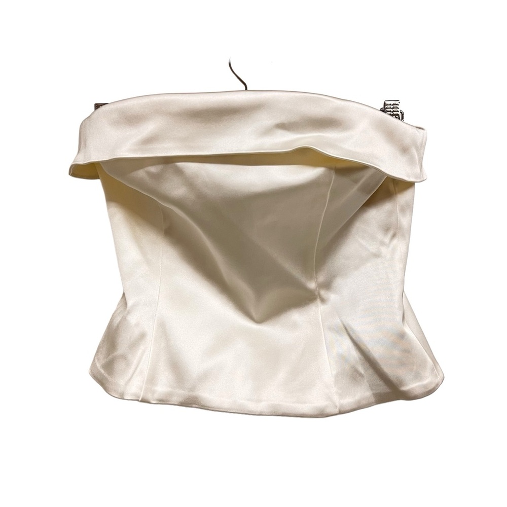 Aritzia Ten satin shimmer bustier  Strapless Top